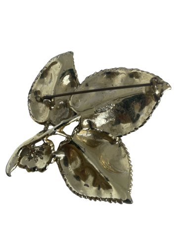 A Vintage Elm Leaf Brooch signed Exquisite, 1950s