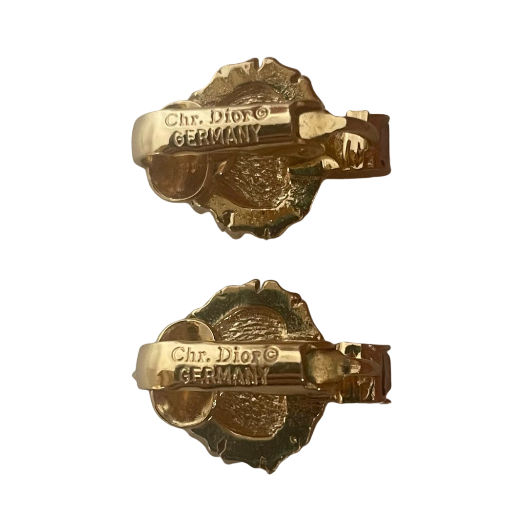 A Christian Dior Vintage Necklace and Earrings Set, Faux Ruby