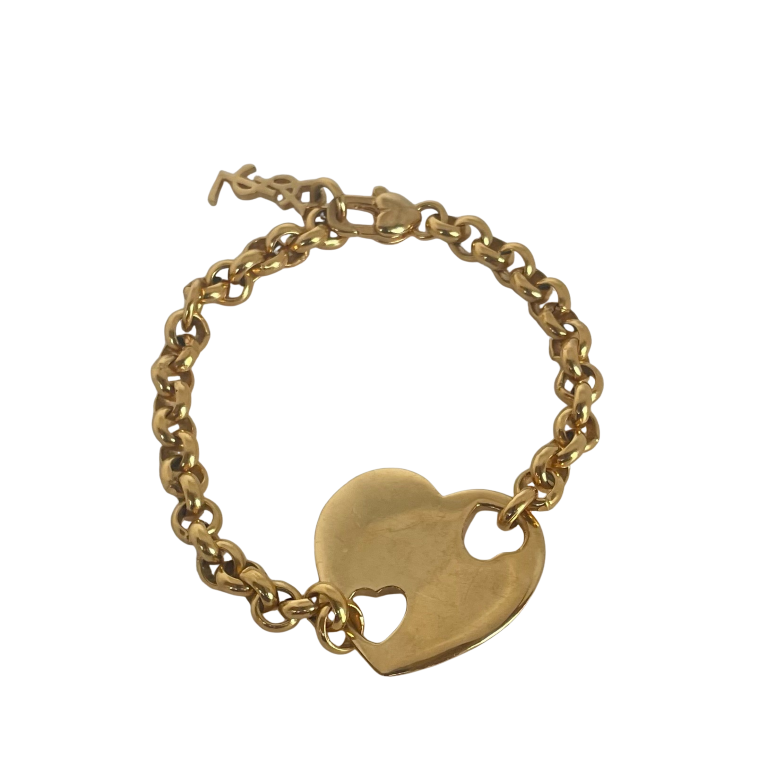 A Vintage Yves Saint Laurent Heart Bracelet