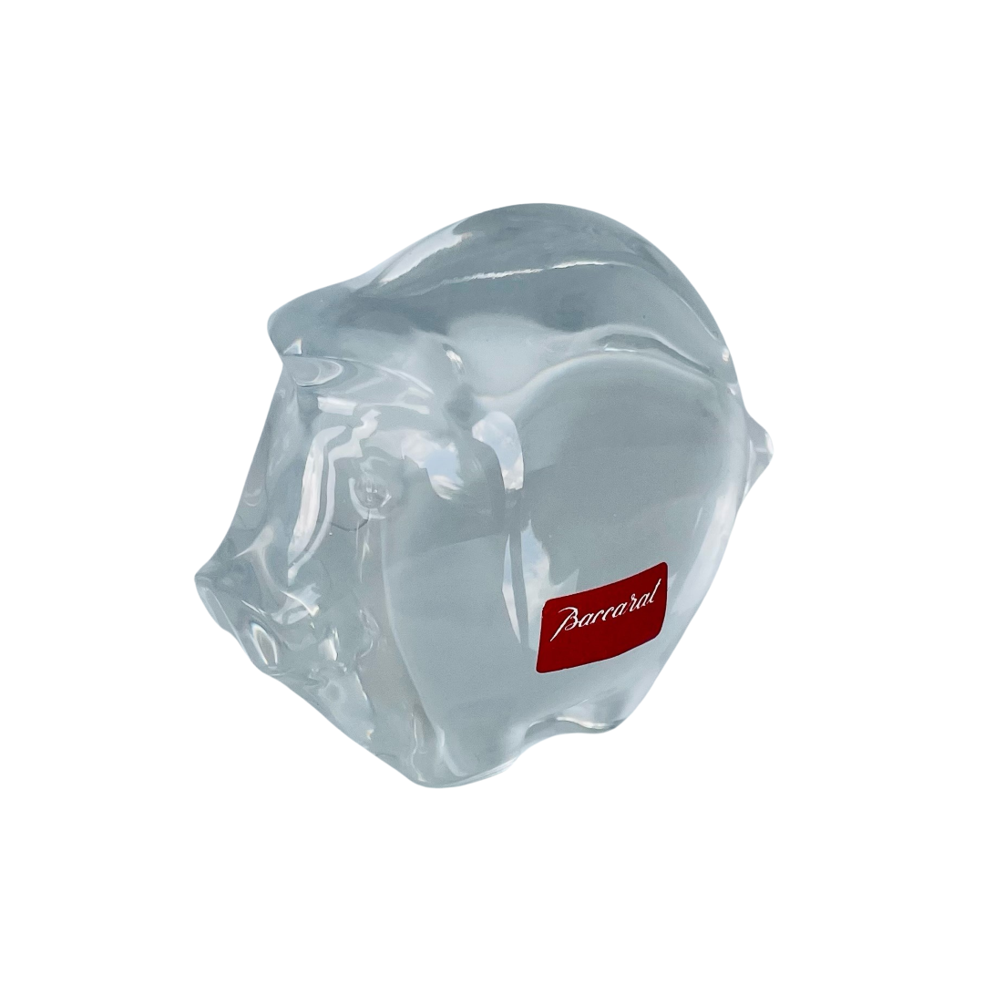 A Vintage Baccarat Crystal Pig