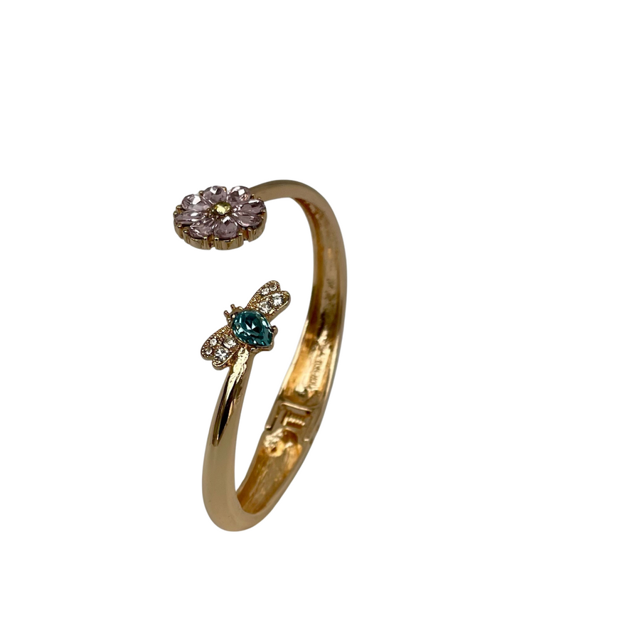 A Monet Bee and Flower Bangle
