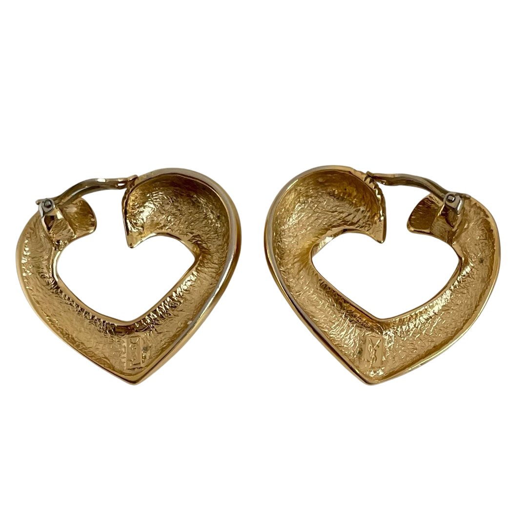 A pair of Vintage Yves Saint Laurent Large Clip Earrings
