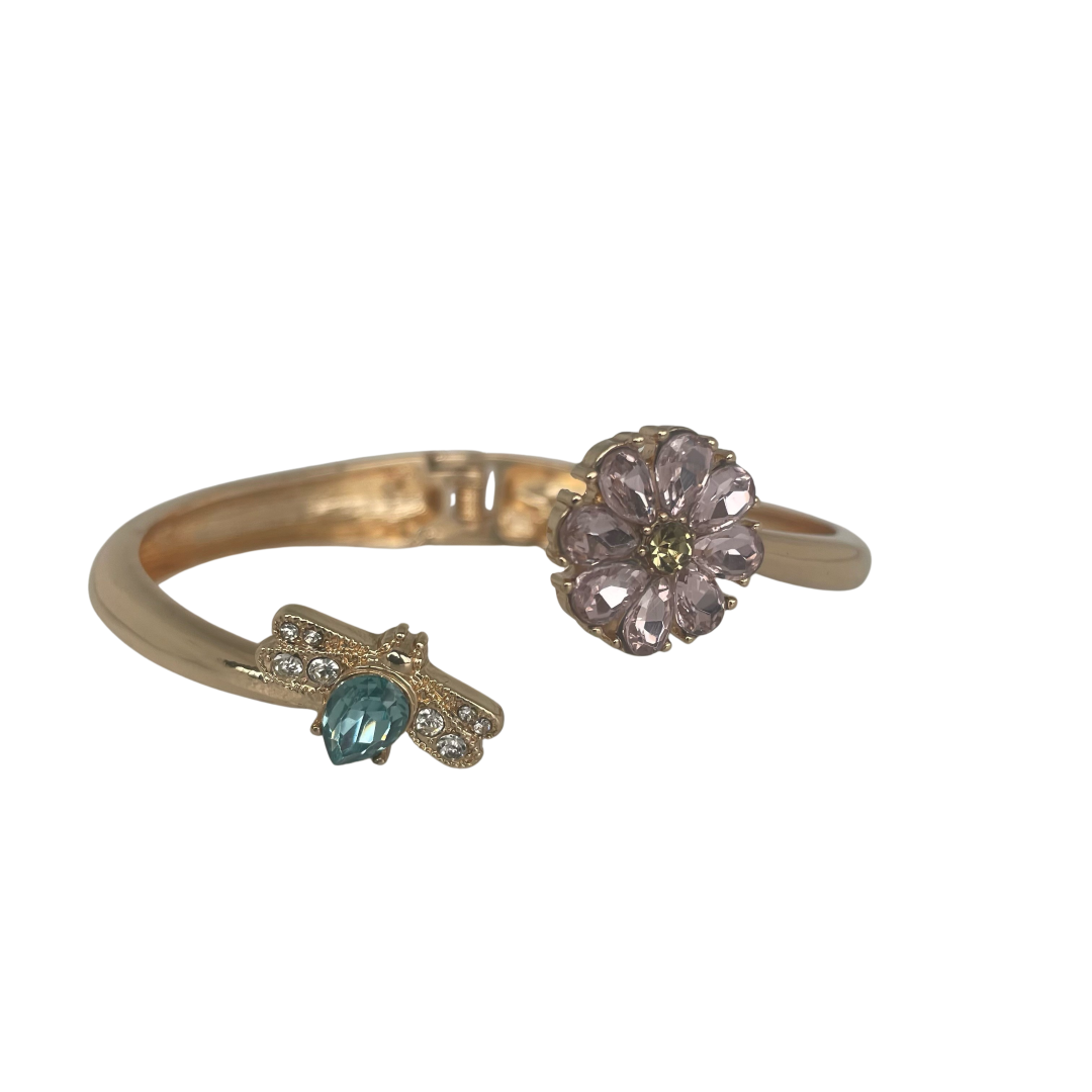 A Monet Bee and Flower Bangle