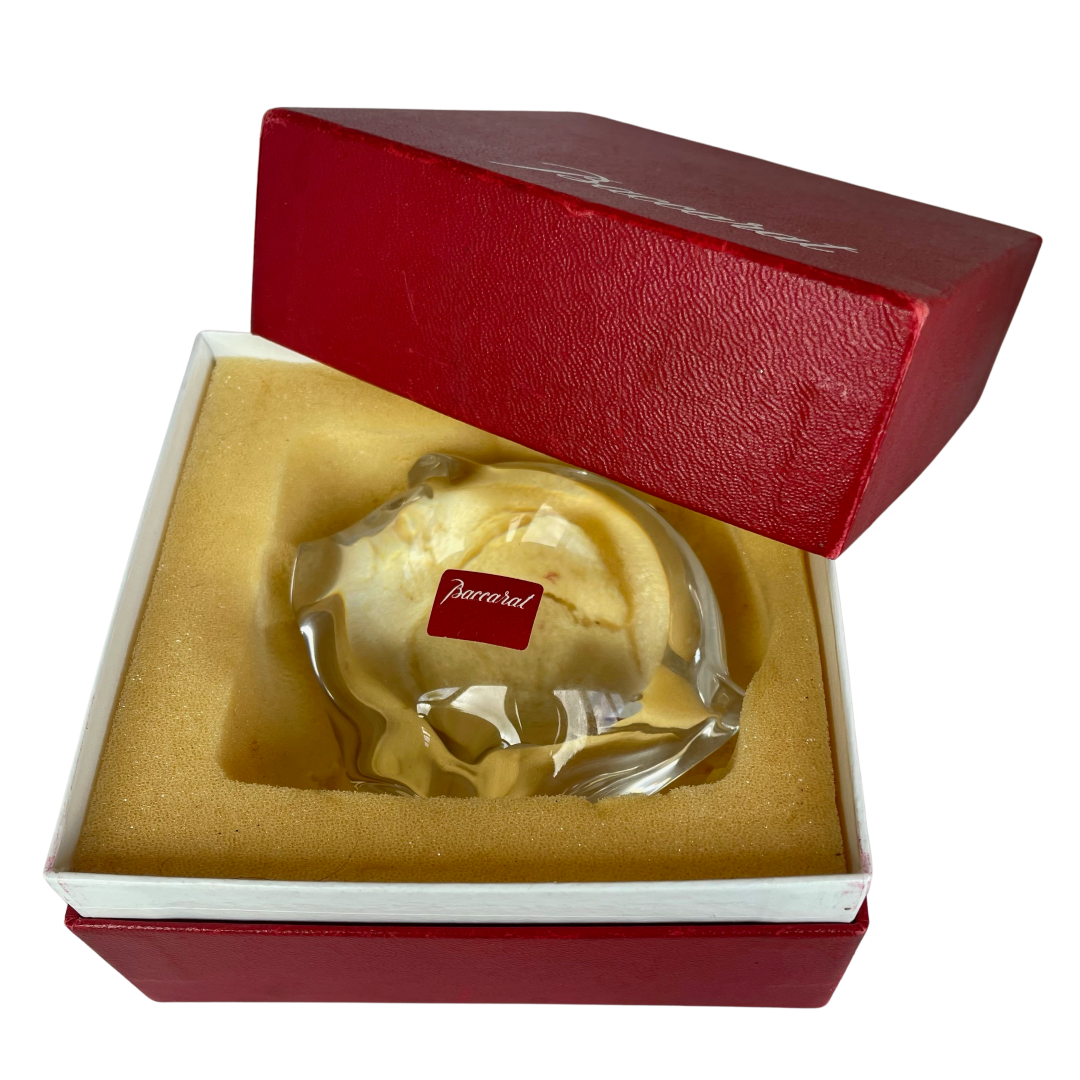 A Vintage Baccarat Crystal Pig