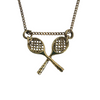 A Vintage 18ct Gold Plated Tennis Racquet Necklace