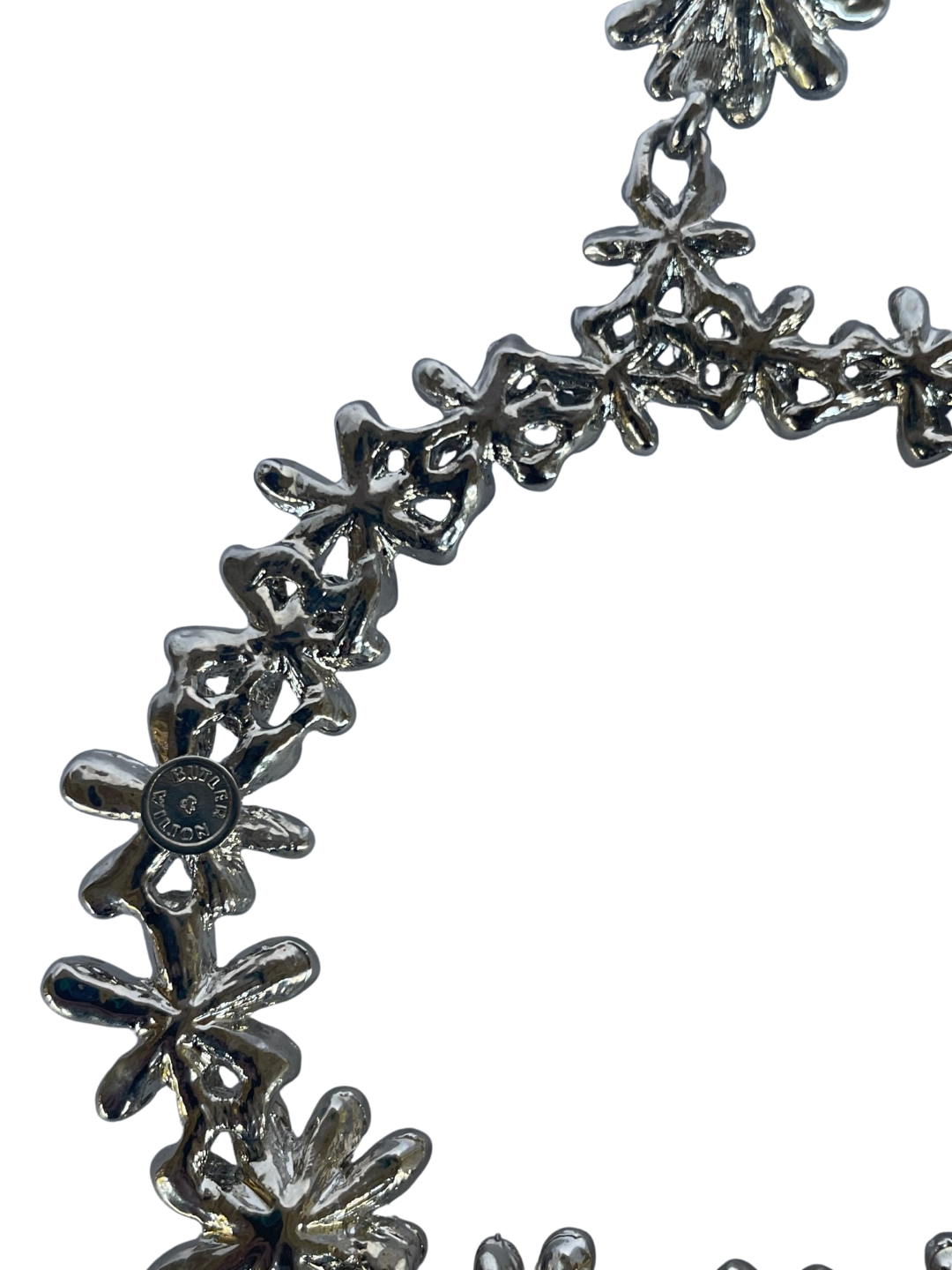 Vintage Butler & Wilson Crystal Flower Chandelier Hoop Earrings