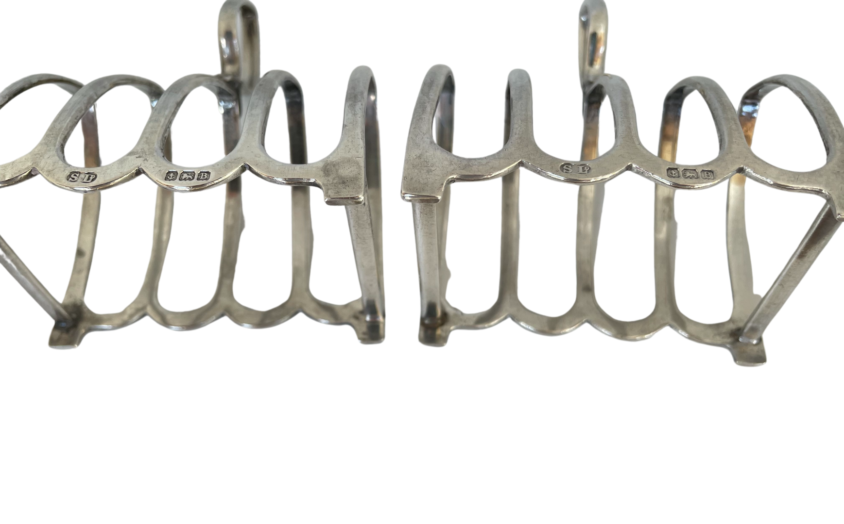 A pair of Art Deco Sterling Silver Toast Racks dated 1926 - Annabel James