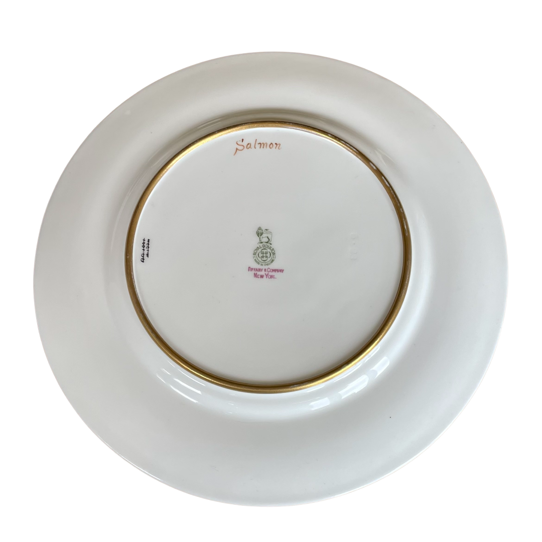 An Antique Royal Doulton Salmon Plate for Tiffany & Co.