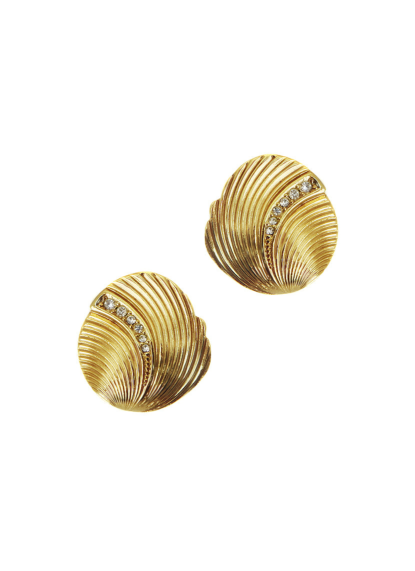 A pair of Vintage Christian Dior Shell Clip Earrings