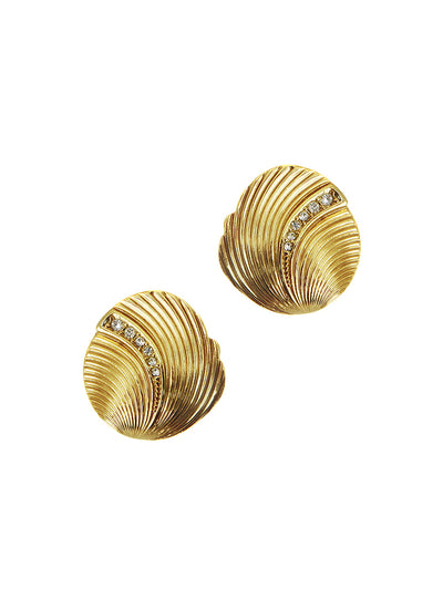 A pair of Vintage Christian Dior Shell Clip Earrings