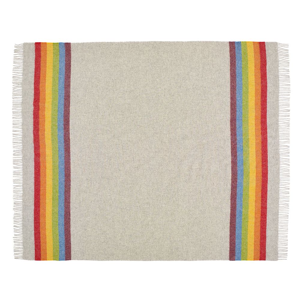 Shetland Throw Grey, Multi colour