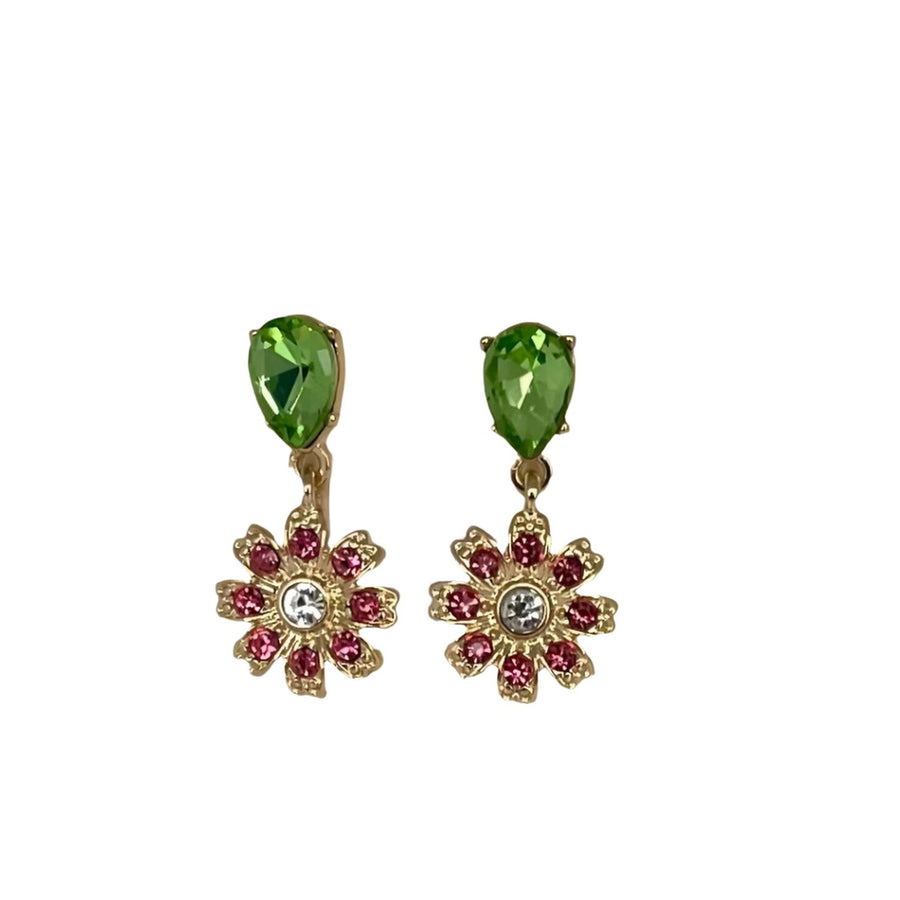 A Pair of Monet Flower Earrings for Pierced Ears