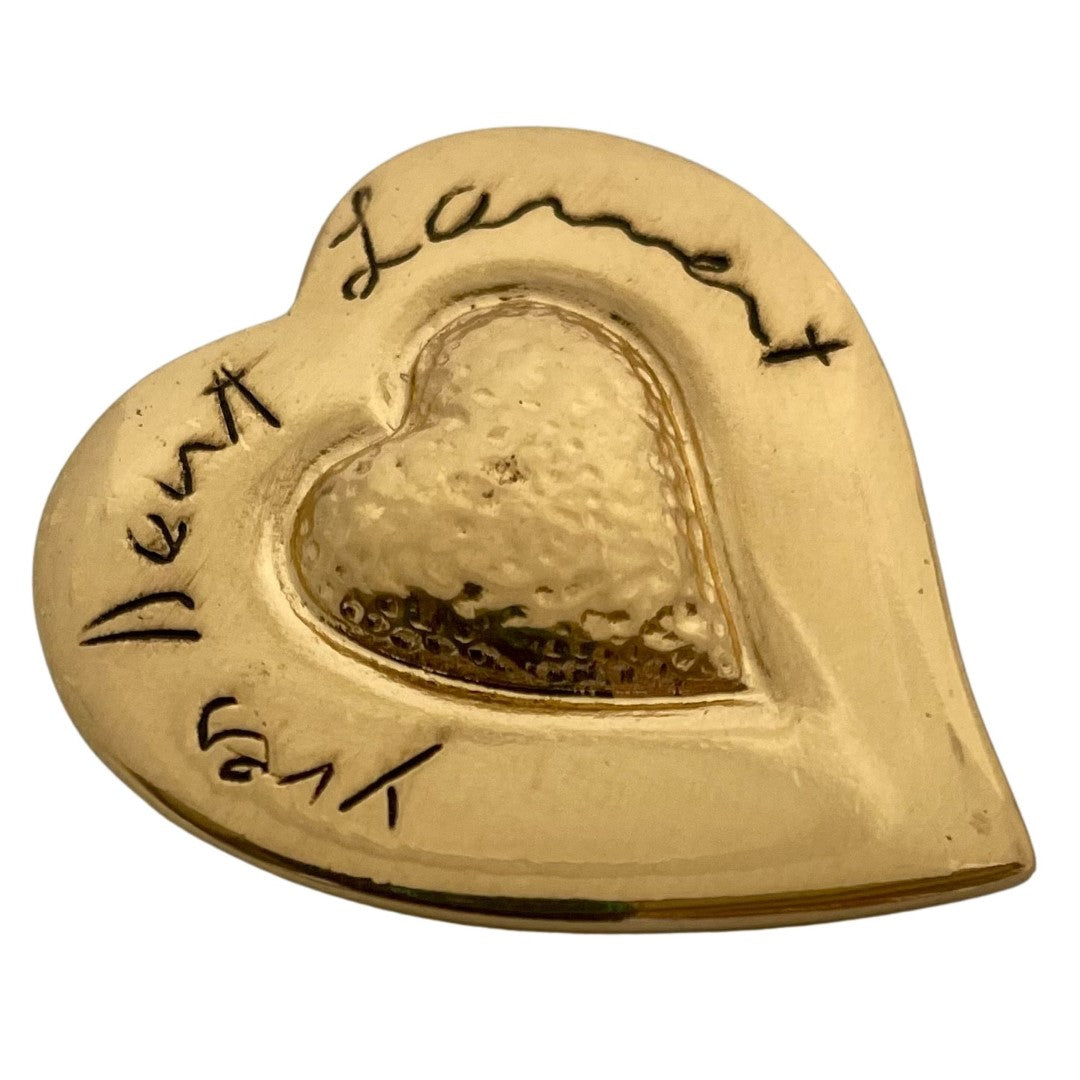 A Vintage Yves Saint Laurent Heart Brooch, 1980s