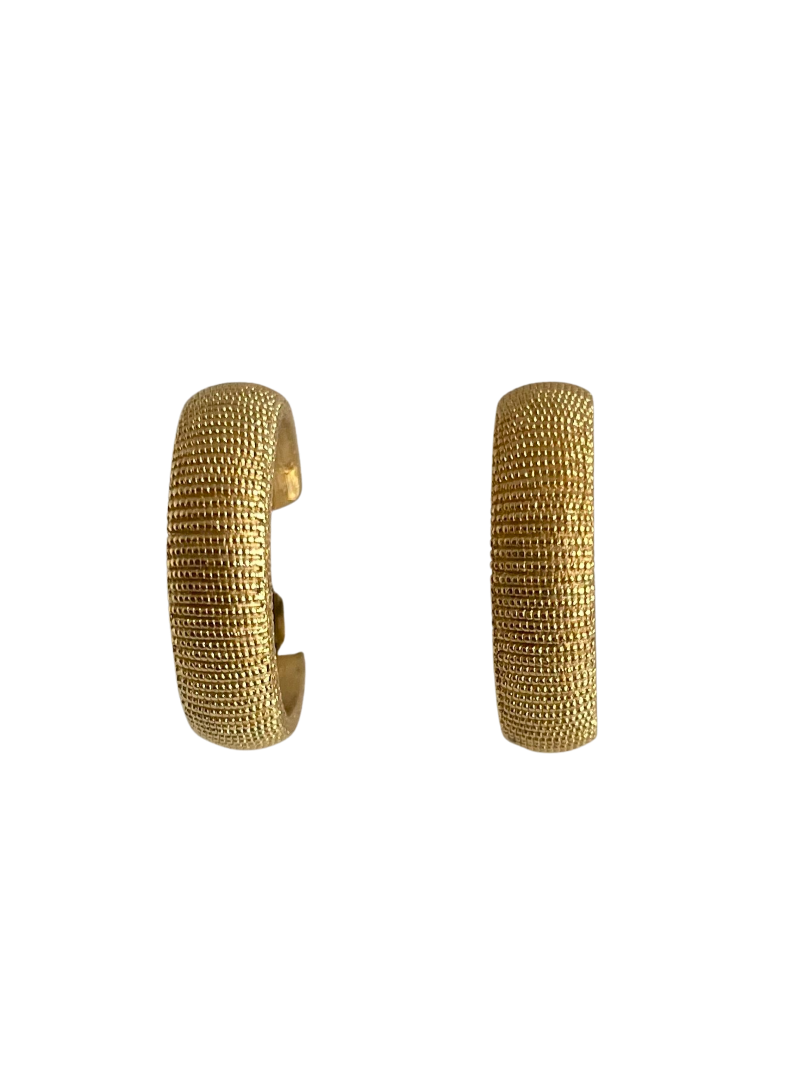 A pair of Vintage Trifari Hoop Clip Earrings