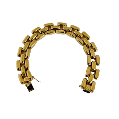 A Vintage Flexible Gold-Plated Link Bracelet