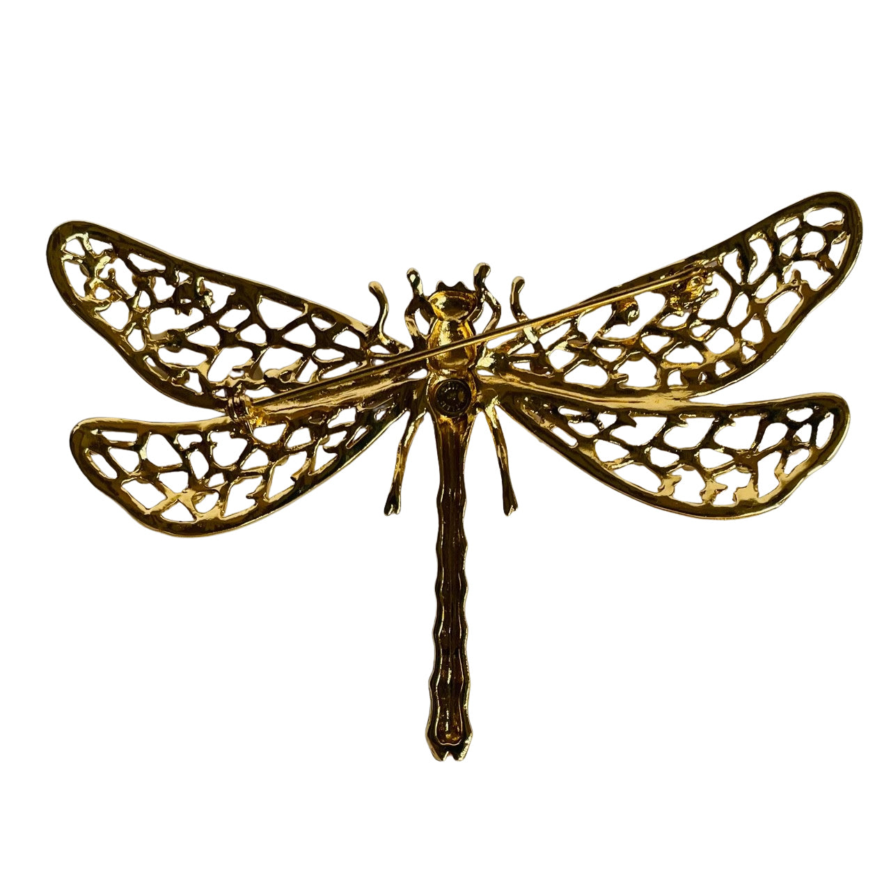 Vintage Butler & Wilson Dragonfly Brooch with Pastel Crystals