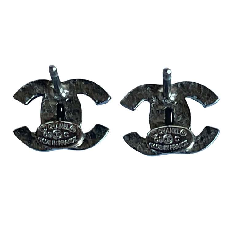 Vintage Chanel CC Stud Earrings