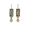 A pair of Vintage Givenchy Earrings with Enamel and Faux Pearls