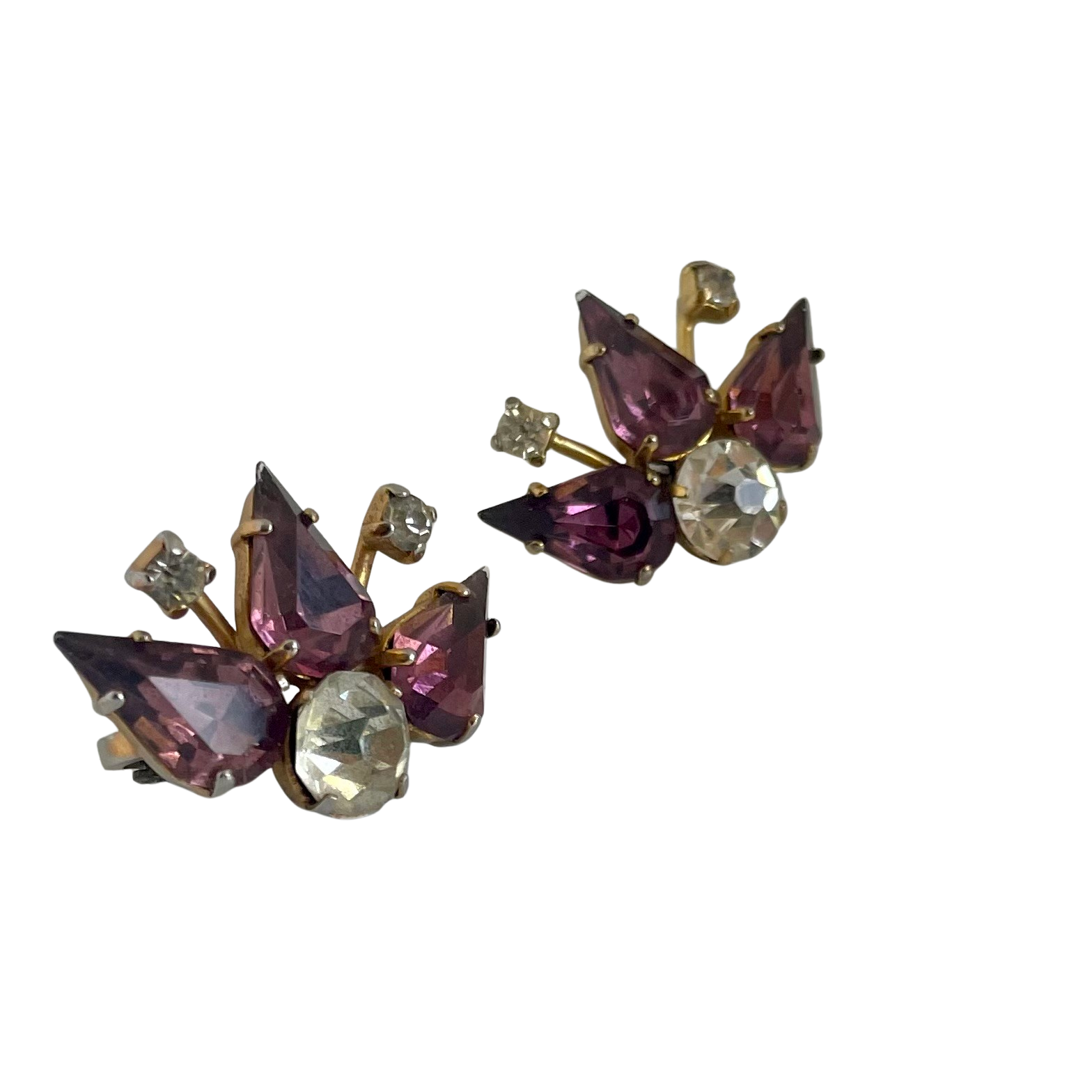 A Pair of Vintage Mid Century Clip on Earrings