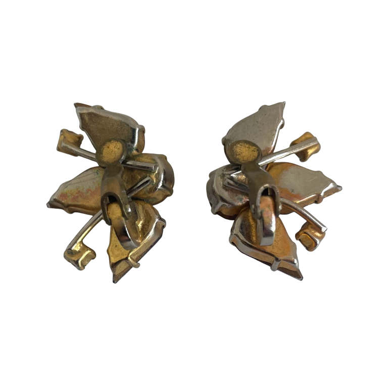 A Pair of Vintage Mid Century Clip on Earrings