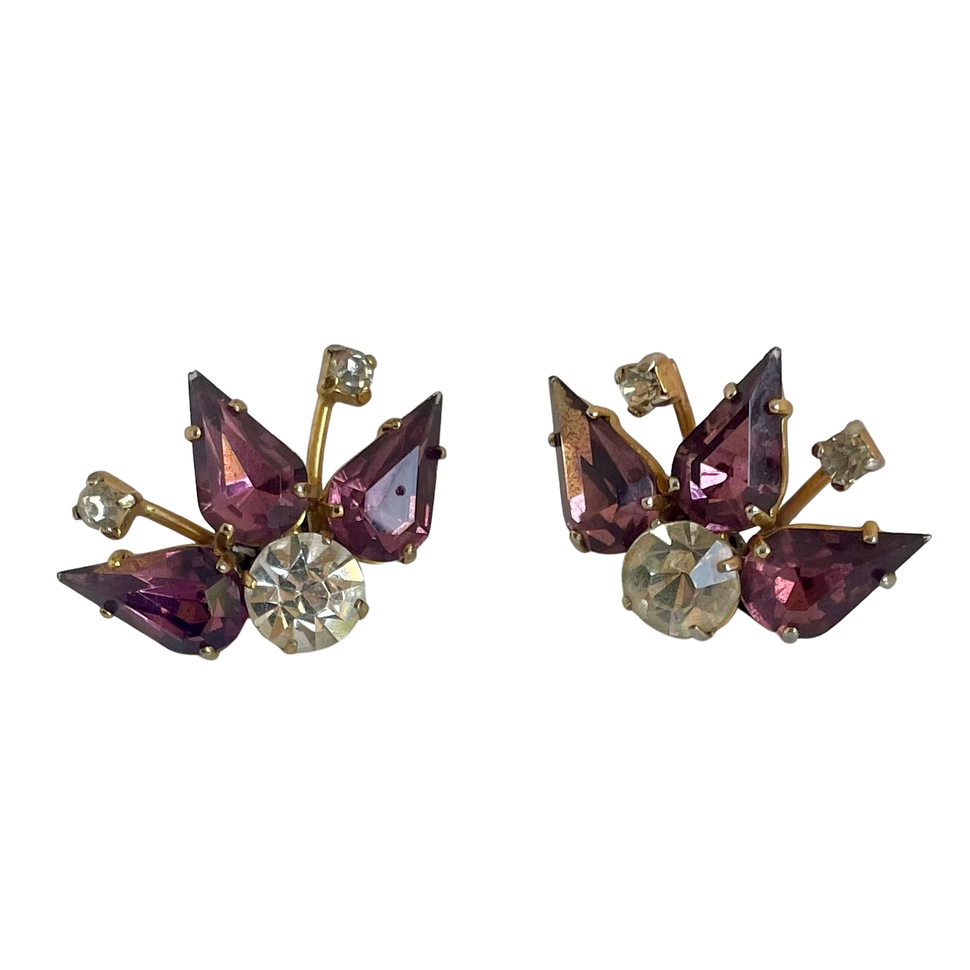 A Pair of Vintage Mid Century Clip on Earrings