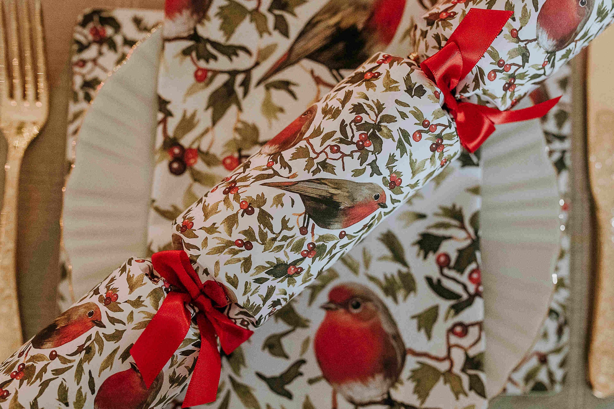 Luxury Christmas Crackers - Robins