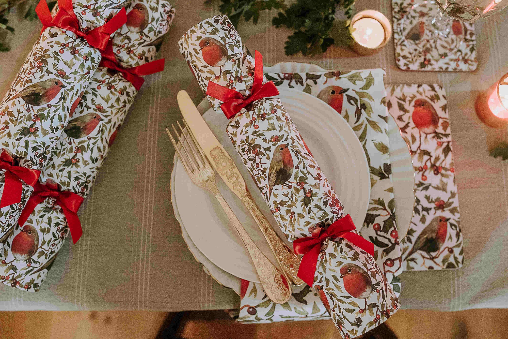 Luxury Christmas Crackers - Robins