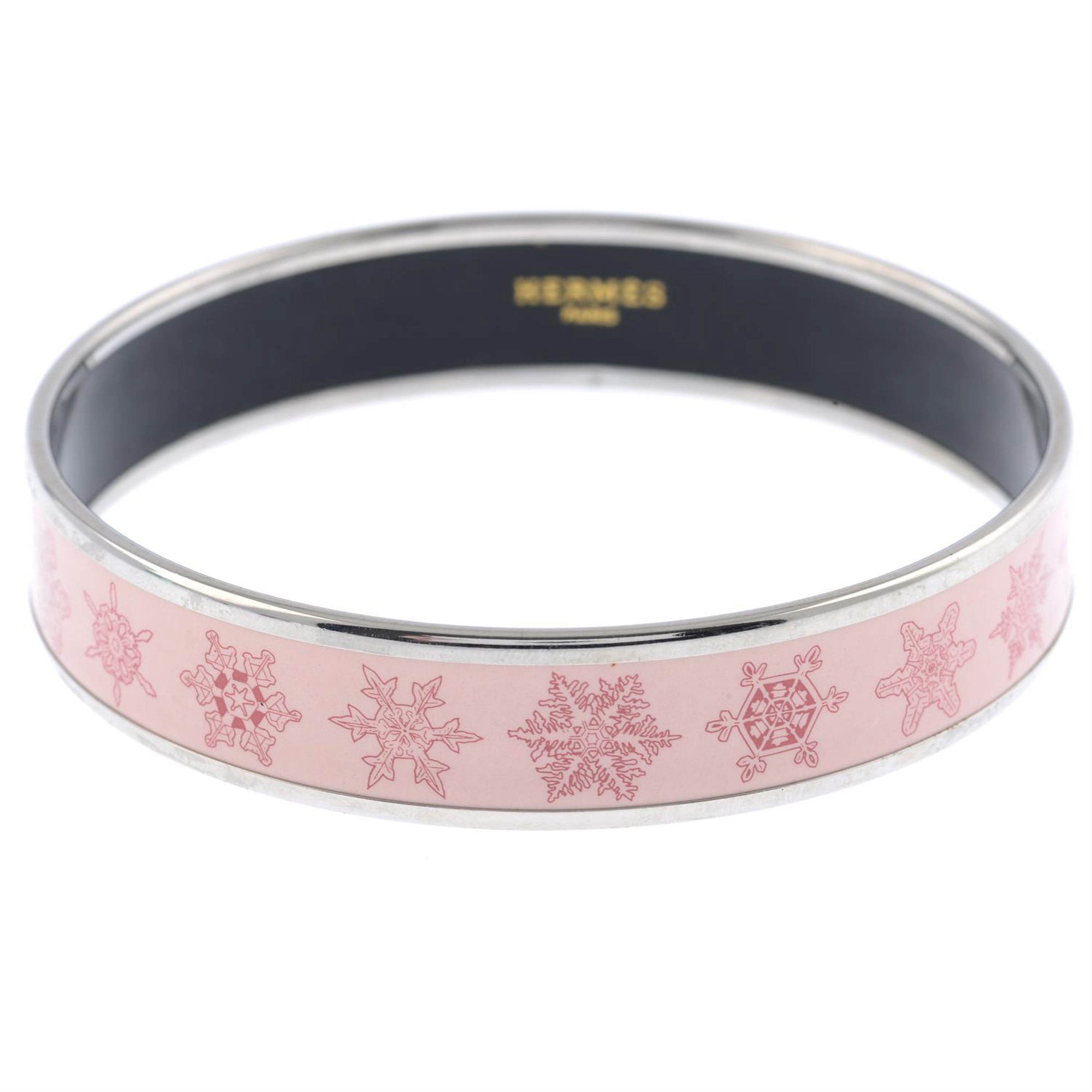 Hermes Snowflake Carillons d'Hiver Vintage Enamel Bracelet