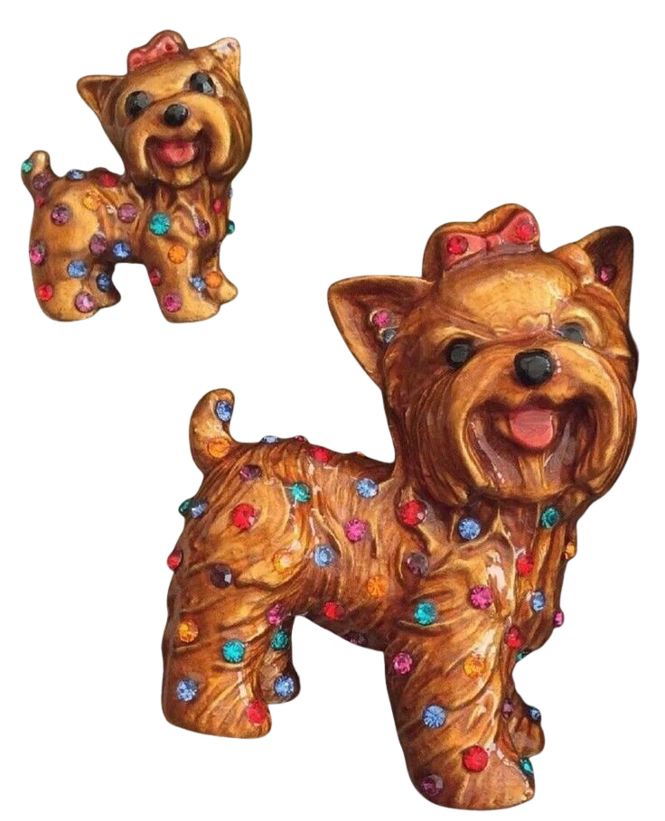 Vintage Butler & Wilson Yorkshire Terriers Brooch