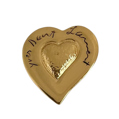 A Vintage Yves Saint Laurent Heart Brooch, 1980s