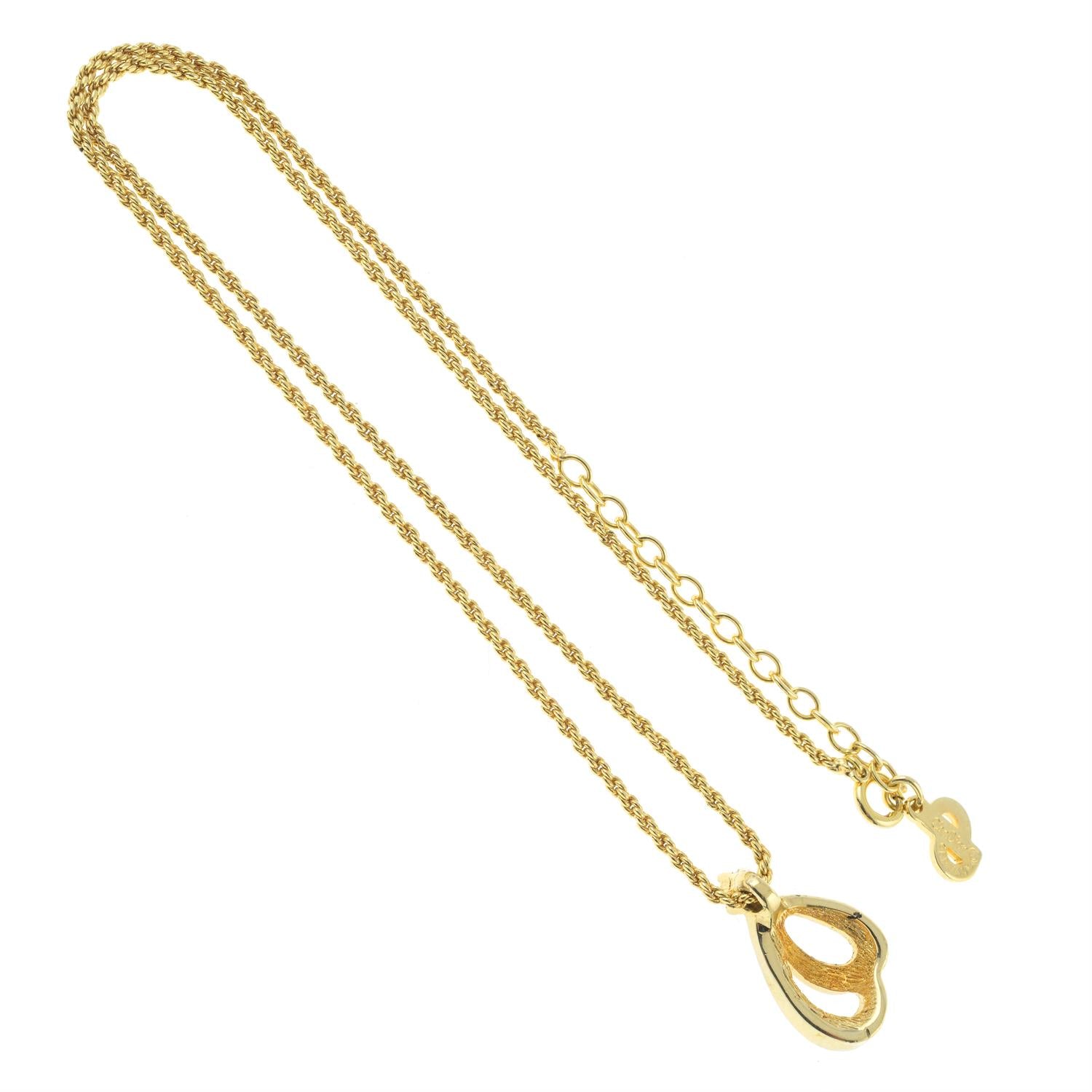A Christian Dior Vintage Necklace with Drop Pendant in original box