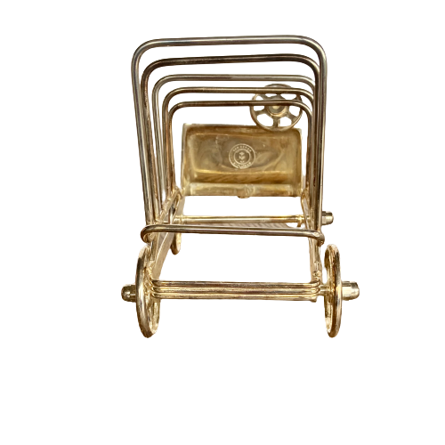 A Silver-Plated Vintage Car Toast Rack