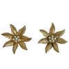 Vintage Gold Plated Flower Earrings