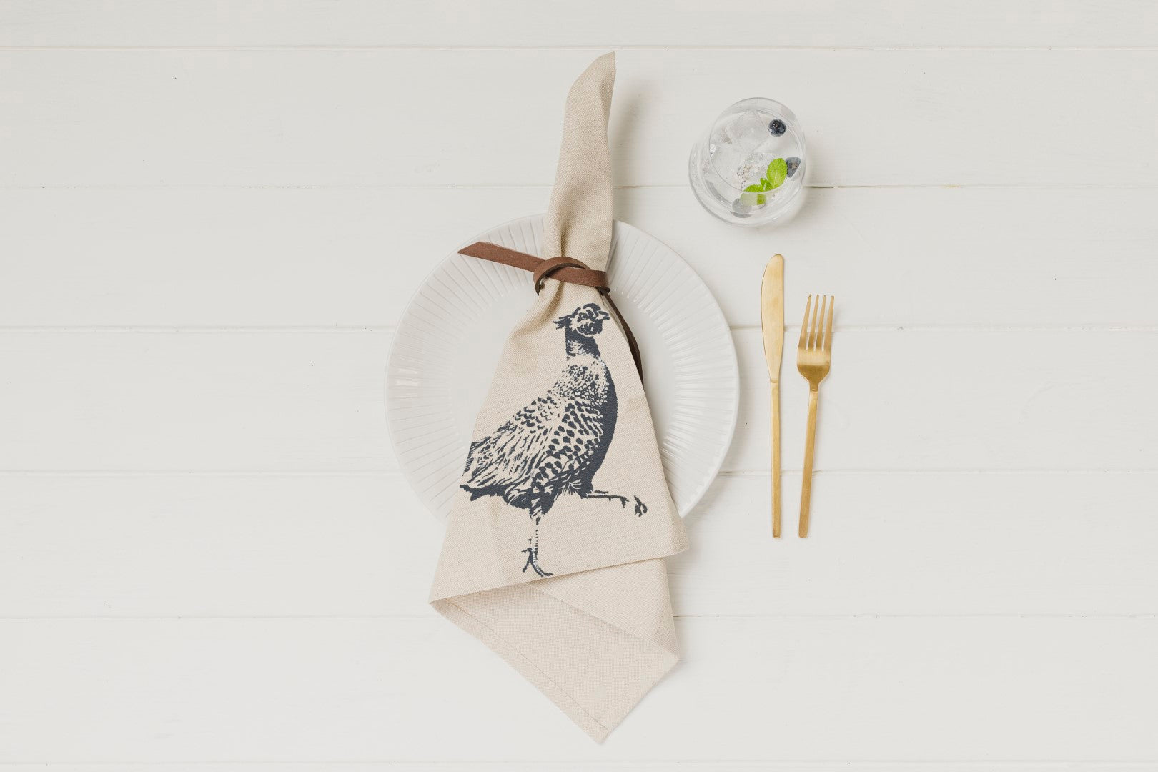 Pheasant Linen Napkins