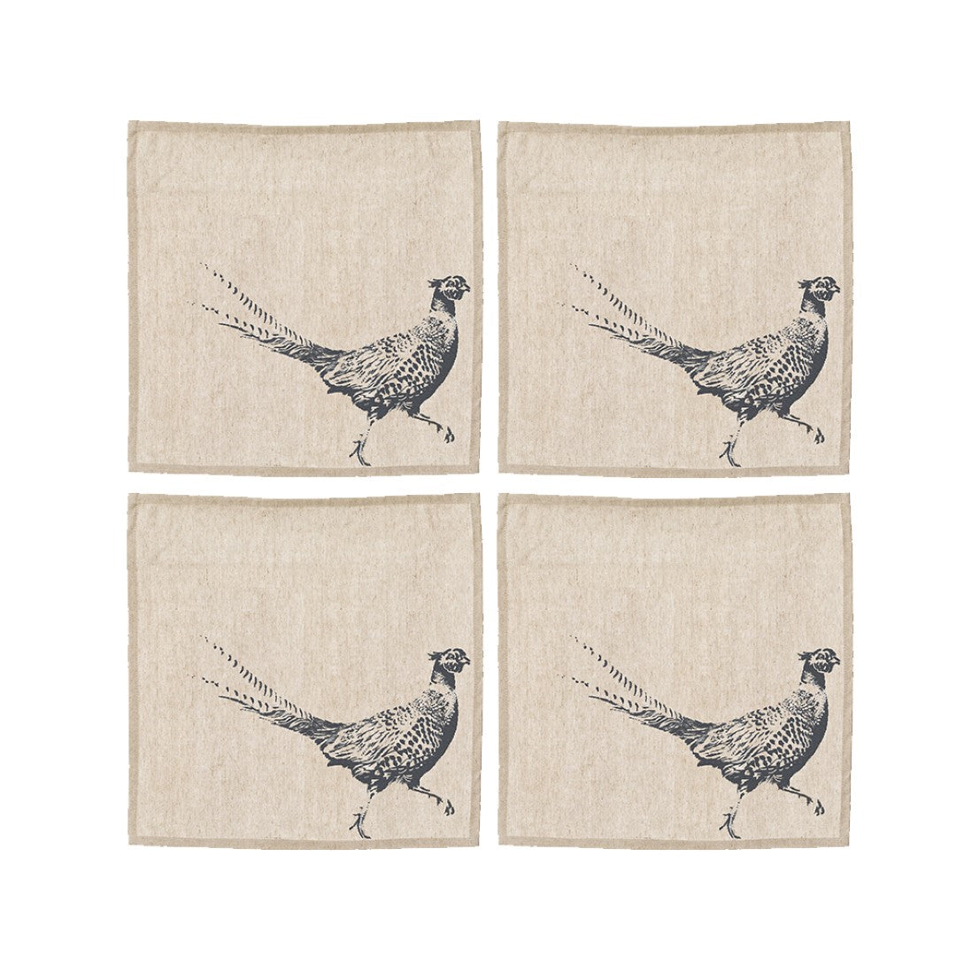 Pheasant Linen Napkins