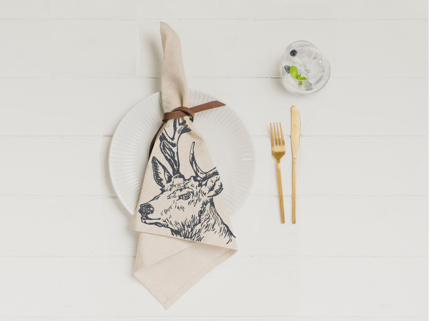 Stag Linen Napkins