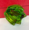 A Vintage Baccarat Green Crystal Frog