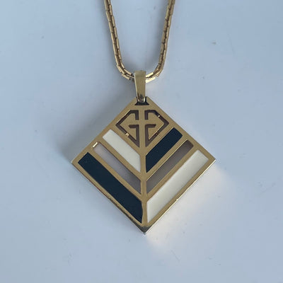 A Givenchy Vintage Long Necklace with Art Deco Style Pendant, 1979