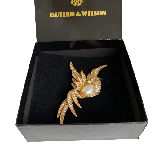 A Vintage Butler & Wilson Bird of Paradise Brooch