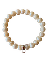 Pearl Bracelet with Silver Oyster Charm