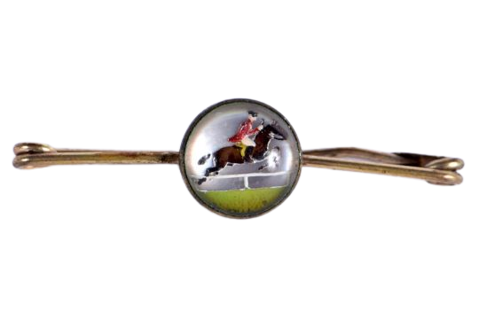 An Antique late 19th Century Reverse Intaglio Stock Pin/Brooch