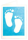 New Baby Card - Blue Feet