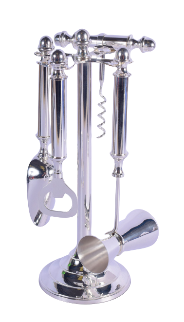 A Silver-Plated Cocktail Set