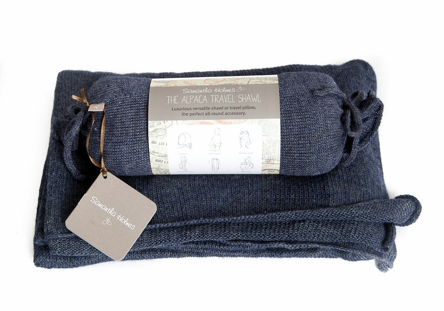 Alpaca Travel Shawl/Pillow - annabeljames