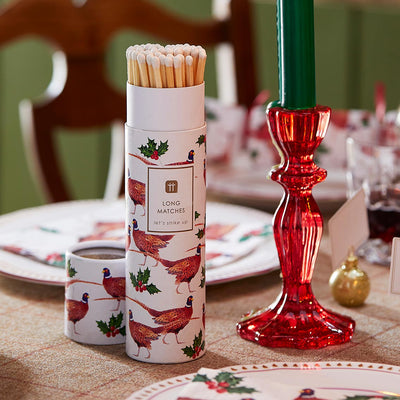A Tall Red Candle Holder