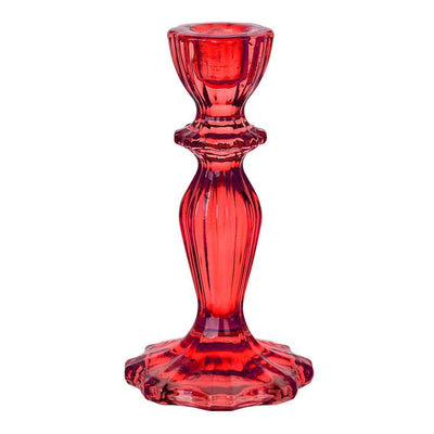 A Tall Red Candle Holder