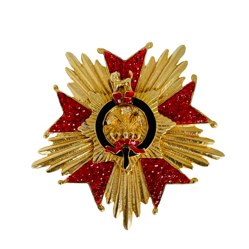 A Vintage Butler & Wilson Imperial Collection Badge Brooch with Dog