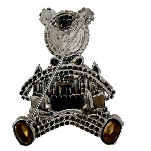 A Vintage Butler & Wilson Happy Birthday Teddy Bear Brooch
