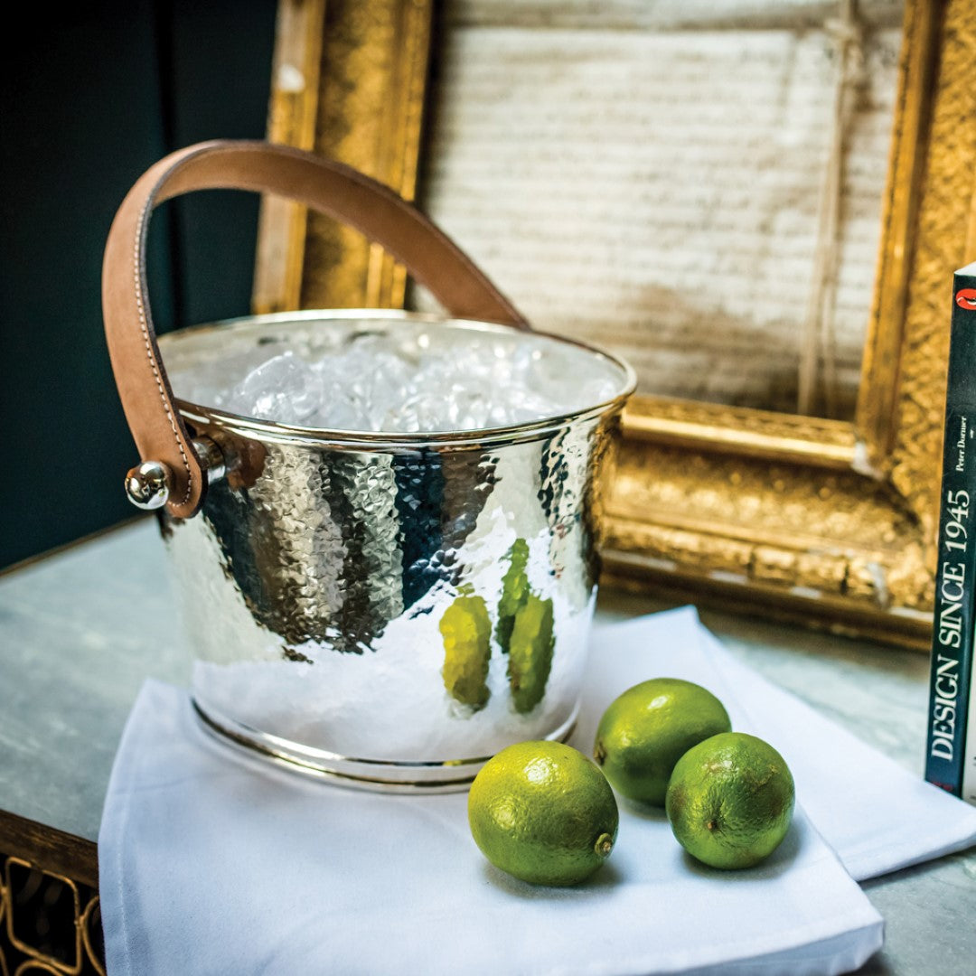 Leather Handled Ice Bucket