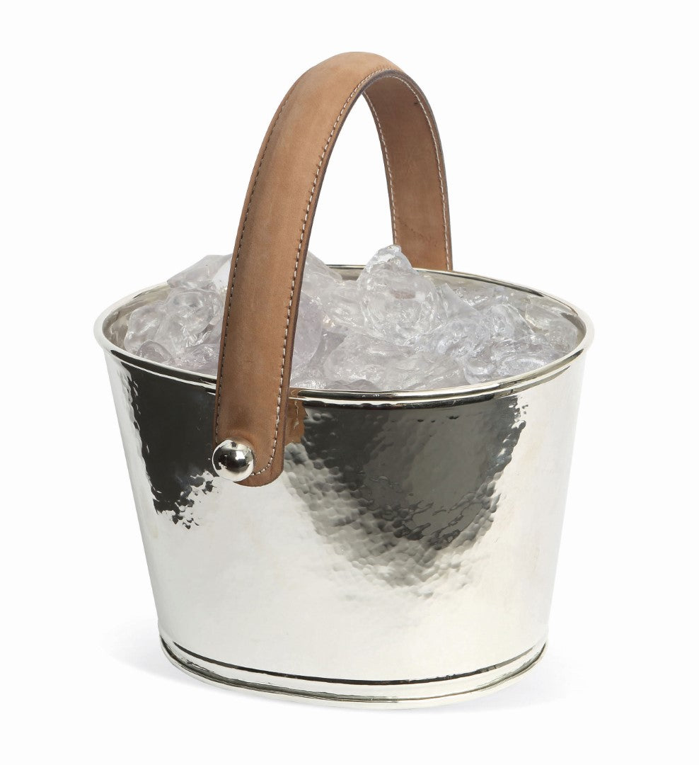 Leather Handled Ice Bucket1